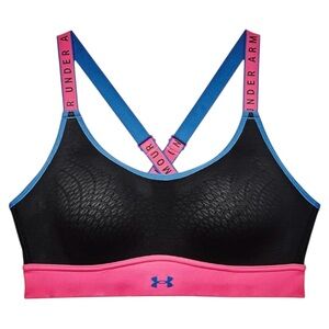 UNDER ARMOUR | Women's Black and Pink Sports Bra